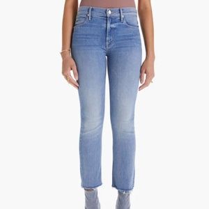 Mother Denim mid rise dazzler blowing kisses 27